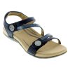 Aetrex Jess Quarter Strap: Women's Sandal Navy Right Side Front View