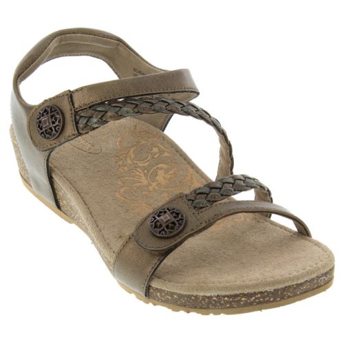 Aetrex Jillian : Women's Sandal Bronze Right Side Front View