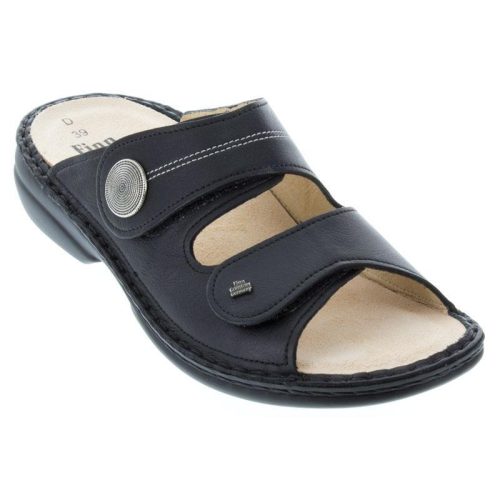 Finn Sansibar-S : Women's Sandals Schwarz (Black) Nappaseda Right Side Front View